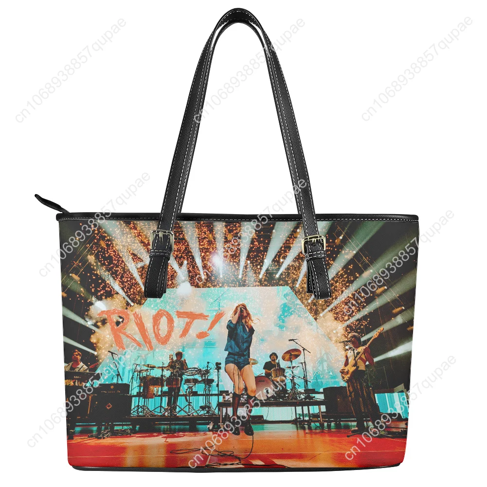 Paramore Rock Band Custom Handbag Womens Mens Personalized Tote Bag Shoulder Bag Business Leather Purse Travel Bag Gift