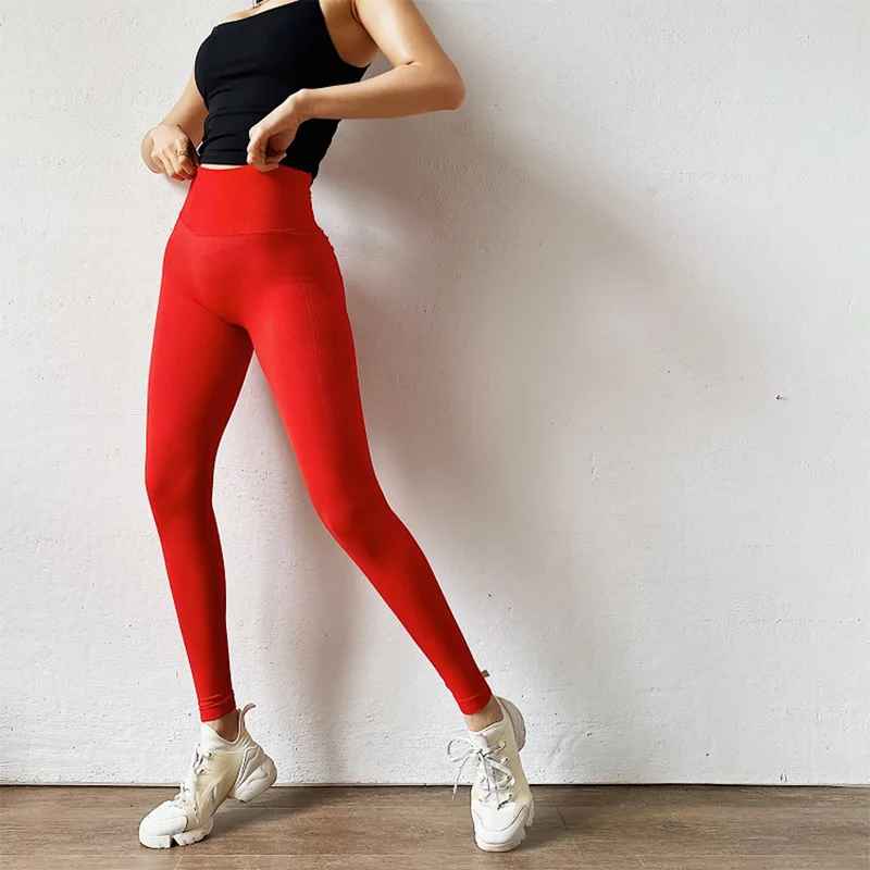 Women Butt Lifting Yoga Leggings Elastic Workout High Waist Tummy Control Ruched Booty Pants Seamless Gym Compression Tights - view 3