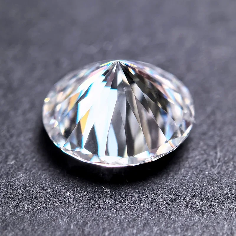 Moissanite Diamond Round Shape Time Cut D Color Lab Grown Gemstone for Advanced Jewelry Making Materials with GRA Certificate