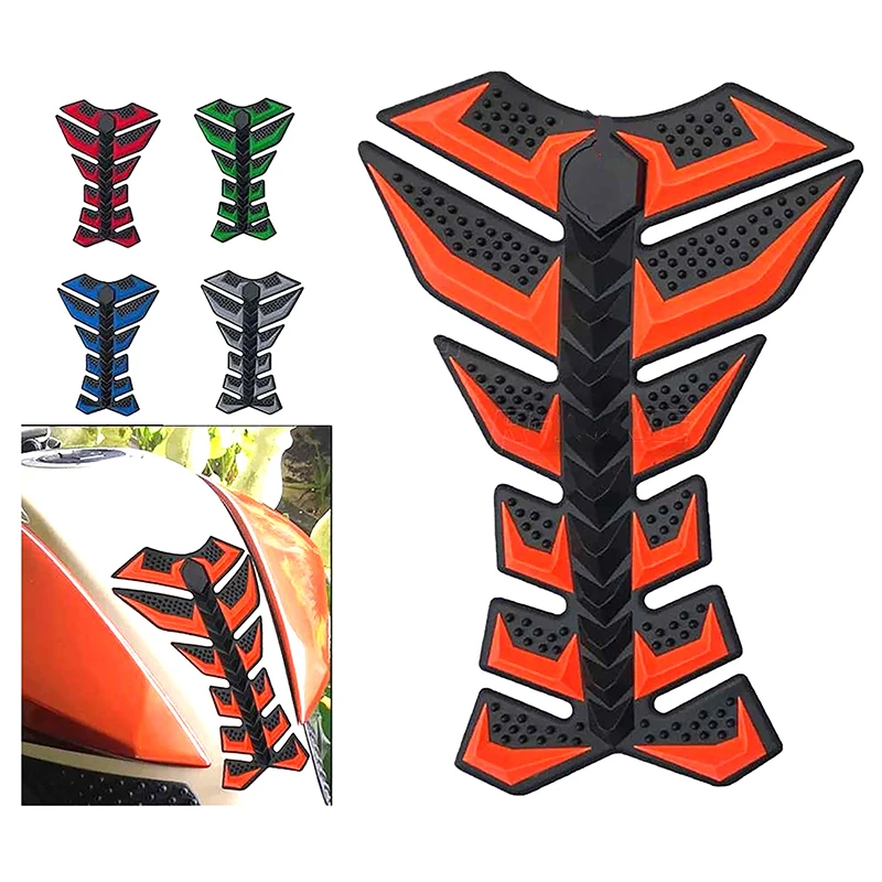 Motorcycle Fuel Tank Fishbone Sticker Modification Accessory Body Decal 3D Three-Dimensional Rubber Fishbone Sticker