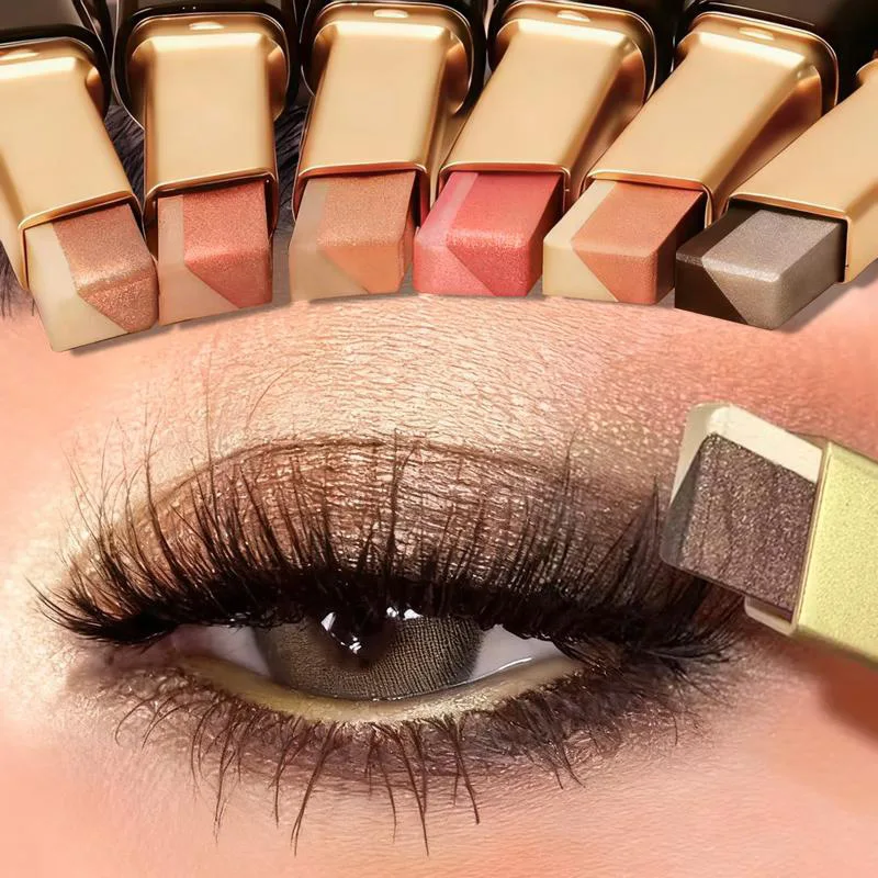 Gradient Glitter Eyeshadow Pen Set Shimmer Smudge Proof Waterproof Crayon for Party Club Everyday Glamorous Look