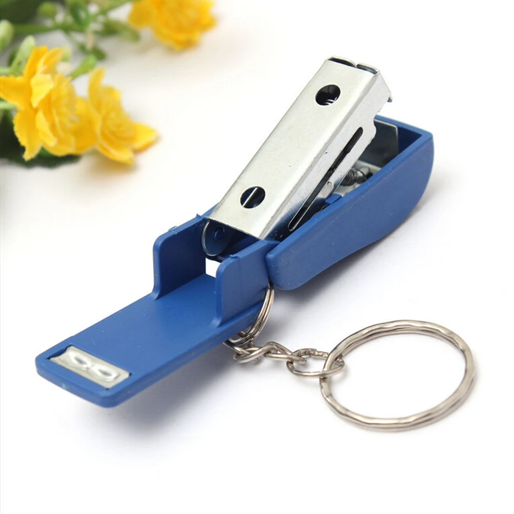 New 1PC Portable Super Mini Stapler With Keychain For Home Office School Random