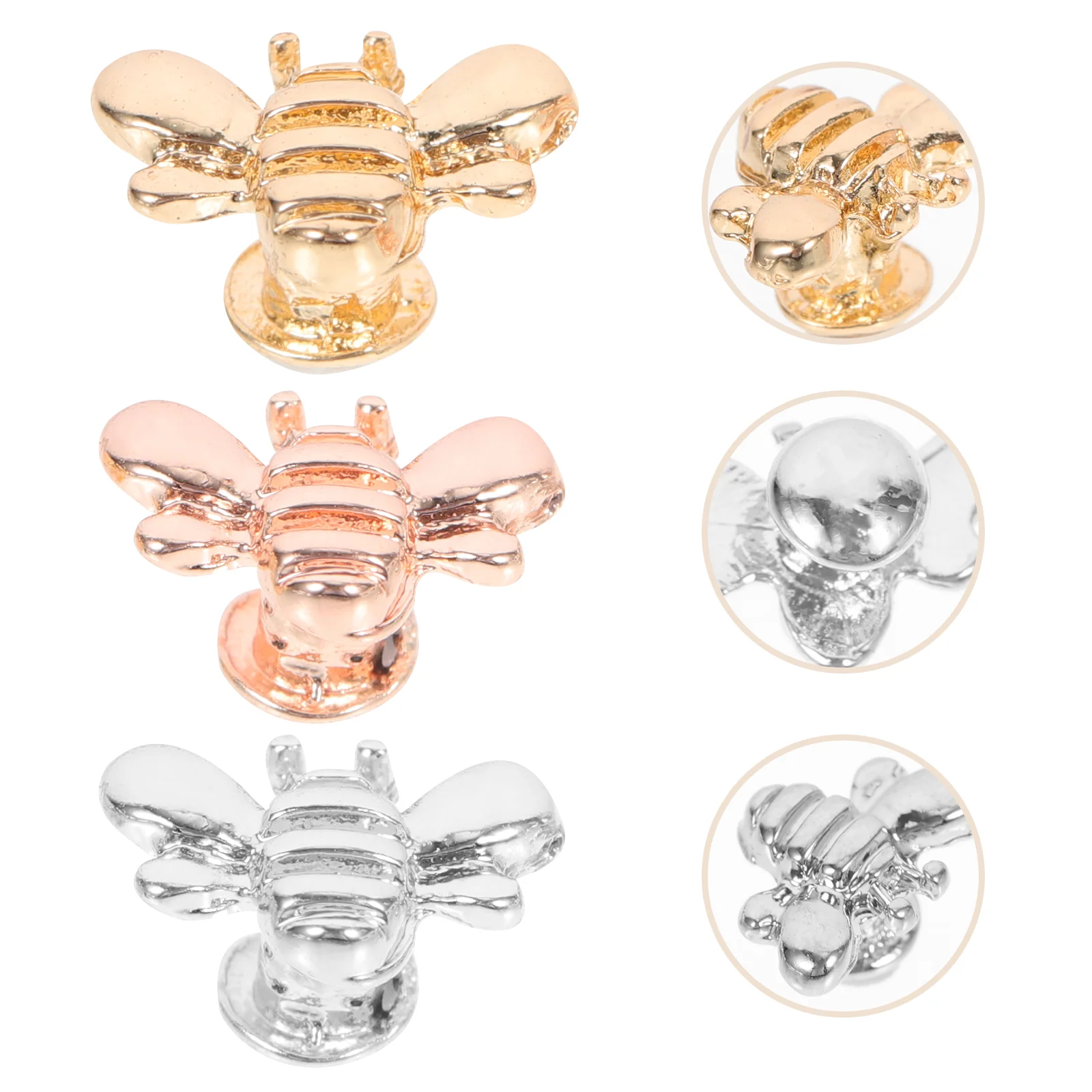 

6 Pcs Strap Decorative Ring Diamond Watch Watchband Bee Charms Nail Stud Material Zinc Alloy Decors Shape Decoration