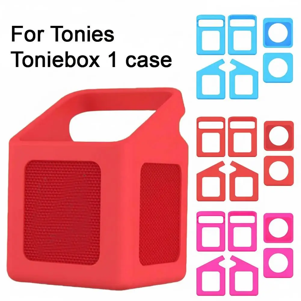 

For Tonies Toniebox 1 Speaker Silicone Handle Protective Cover Color Solid Anti Simple Drop Soft Shell F6I3