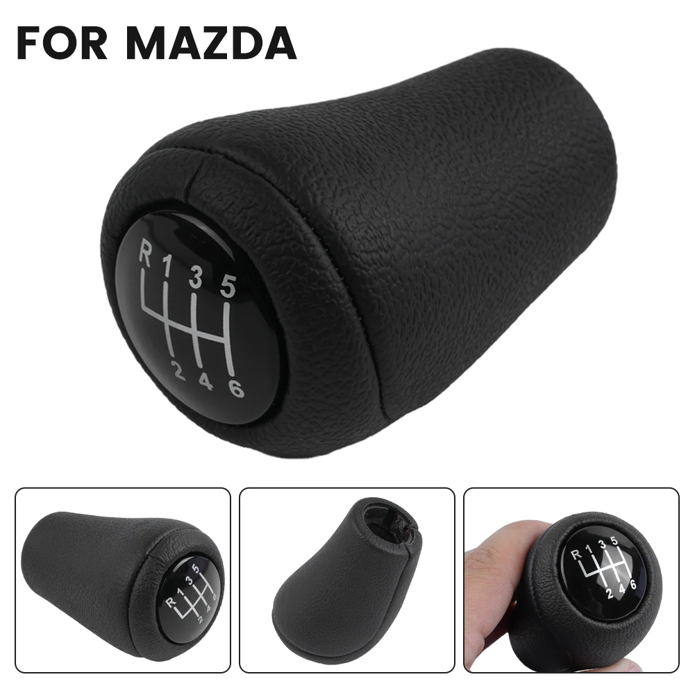

Ручка переключения передач для автомобиля, совместимая с MAZDA MX5 III 2005-2014, из искусственной кожи и АБС-пластика, 6-ступенчатая.