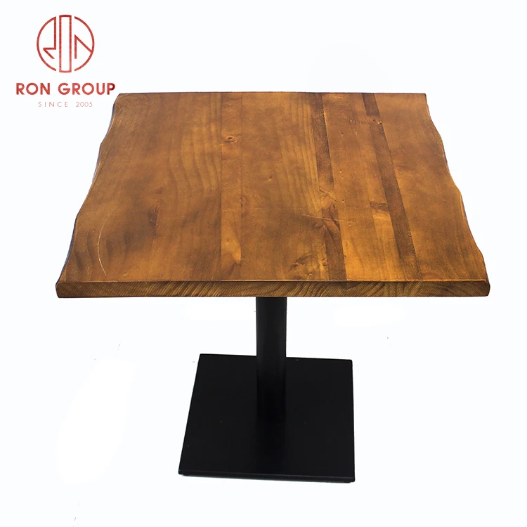 

Coffee Shop Fast Food Restaurant Factory Solid Wood Customized Dining Table And Chair Set