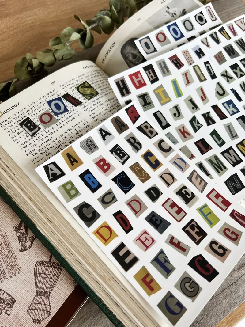 كوريا Ins الإنجليزية الأبجدية عدد رمز التسمية ملصق DIY بها بنفسك سكرابوكينغ مجلة قاعدة كلية ألبوم اليوميات خطة سعيدة الديكور