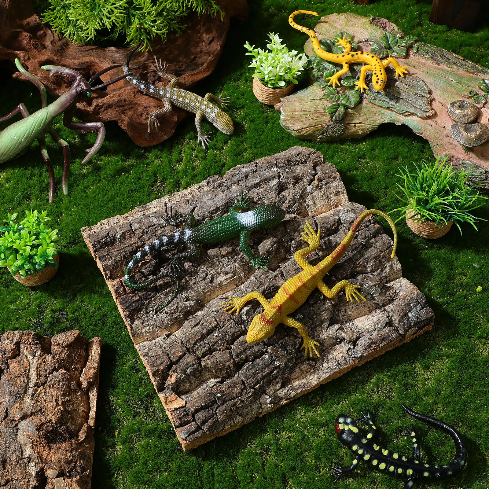 4Pcs Natural Cork Bark Aquariu - Aquarium Fish Background ulasan dan harga