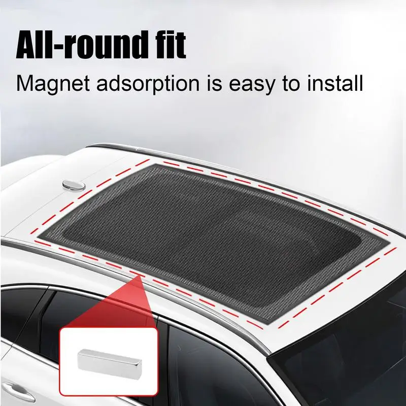 

Car Sunroof Mesh Curtain skylight magnetic Anti-mosquito Net Screen Roof Shades Automotive Sunscreen Heat Insulation Sun Shade