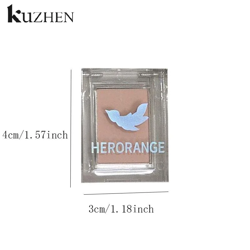 【HERORANGE 】ظلال عيون خوخ وردي أحمر خدود عاري بني للوجه كونتور مقاوم للماء يدوم طويلاً بريق غير لامع لظلال العيون برايمر #6