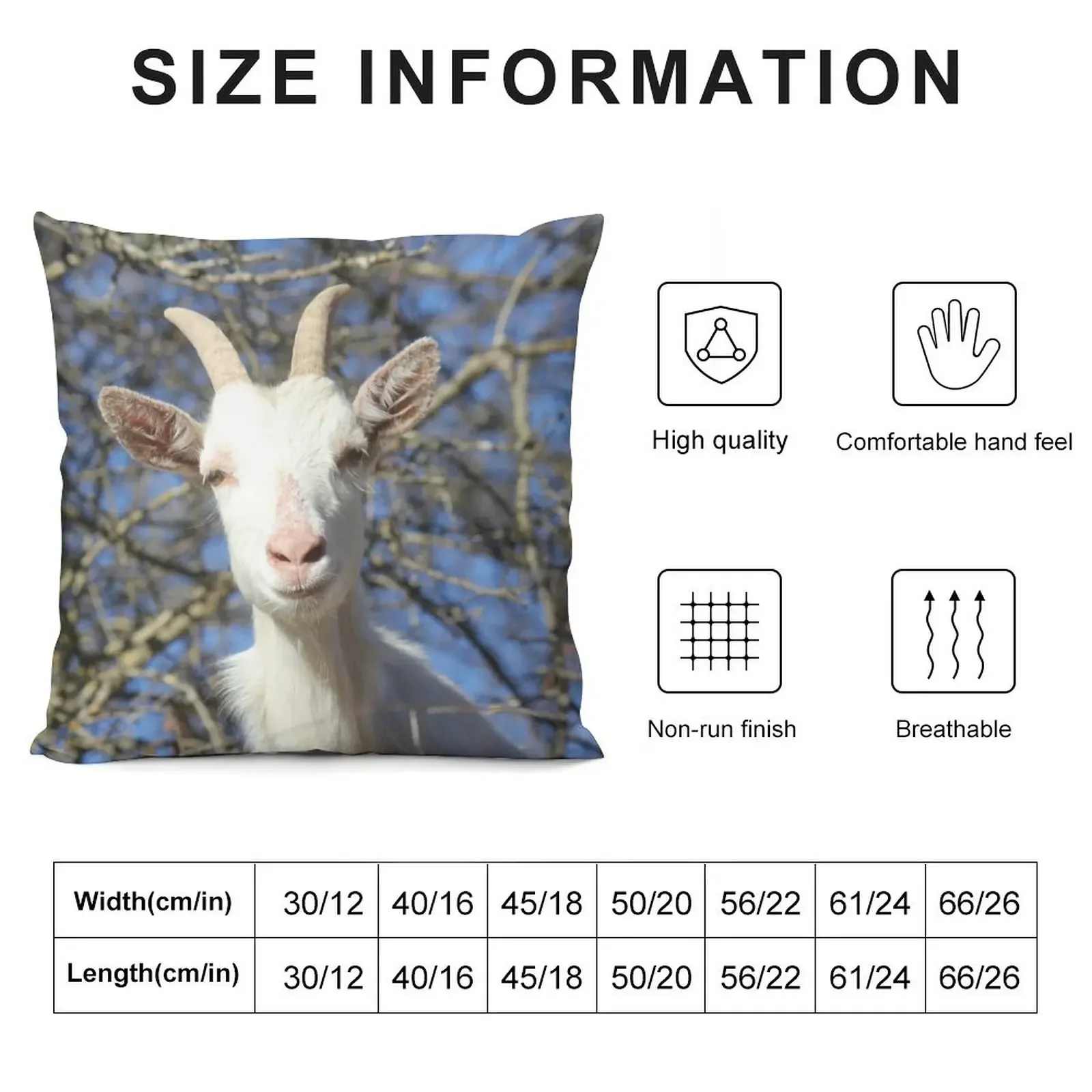 Ariège white goat Throw Pillow Cushions Decorative Cushion Decorative Sofa Cushions autumn decoration pillow