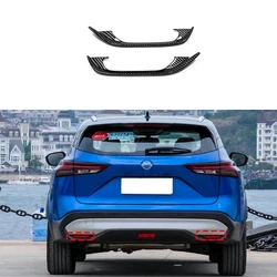 For Nissan Qashqai J12 2023 2024  carbon fiber car front and rear fog lamp covers front bumper air outlet decorative accessories