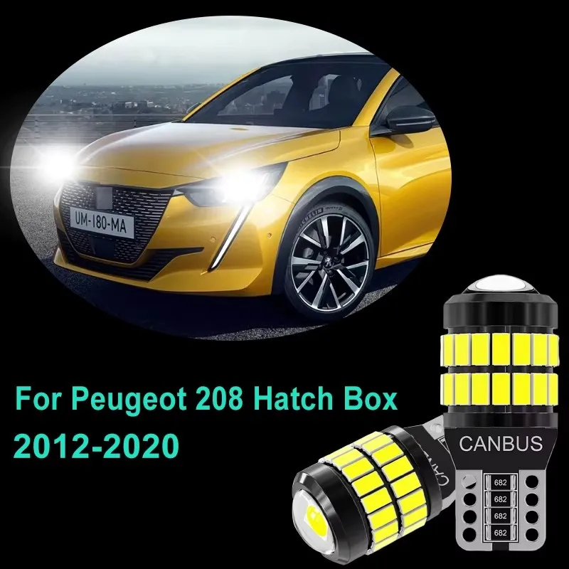 

2PCS Car Led Bulb For Peugeot 208 Hatch Box 2012-2020 Clearance Lights T10 W5W side marker position Signal Lamp 12V-36V White