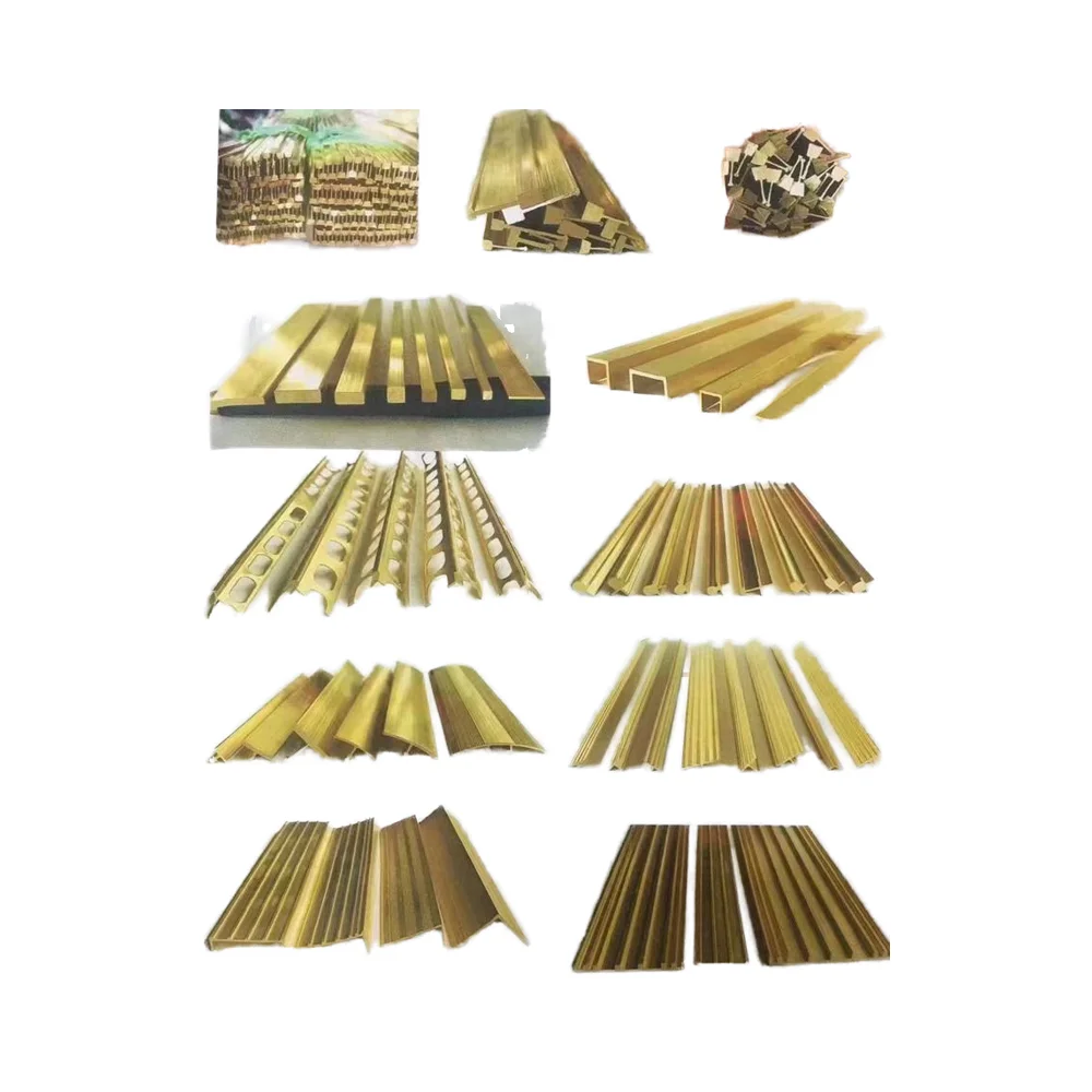 Brass Extrusion T/U Shape Tile Trim H59/H62 for Building Decoration Custom Fabrication