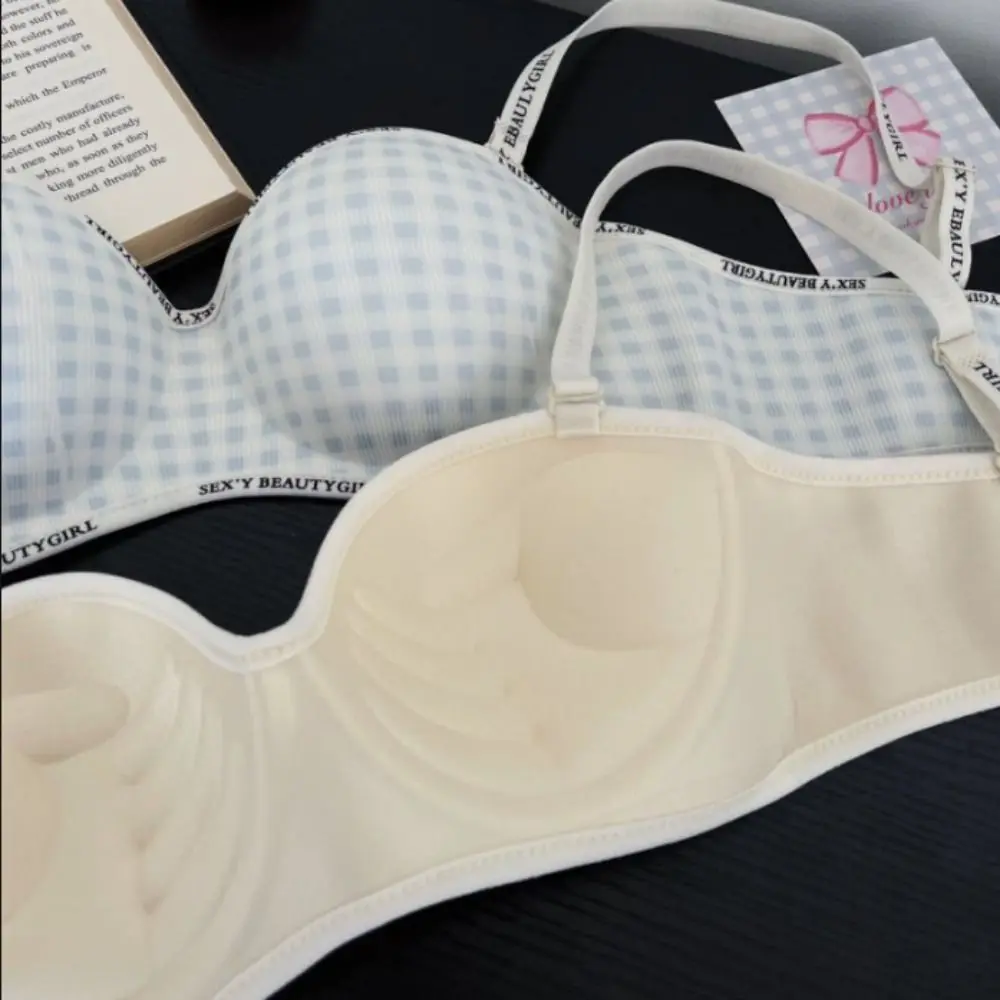 Нескользящий беспроводной бюстгальтер с буквенной сеткой, глубокий V-образный вырез, бесшовный бюстгальтер пуш-ап, нижнее белье, антипровисающее нижнее белье для женщин и женщин
