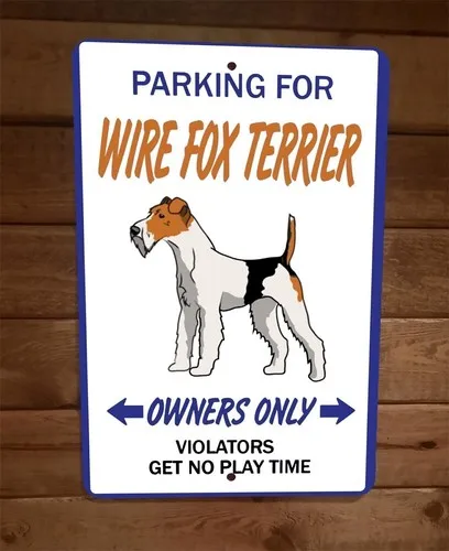 Letrero Metálico de Pared con Diseño de Perro para Dueños de Wire Fox Terrier, Solo para Propietarios de Perros
