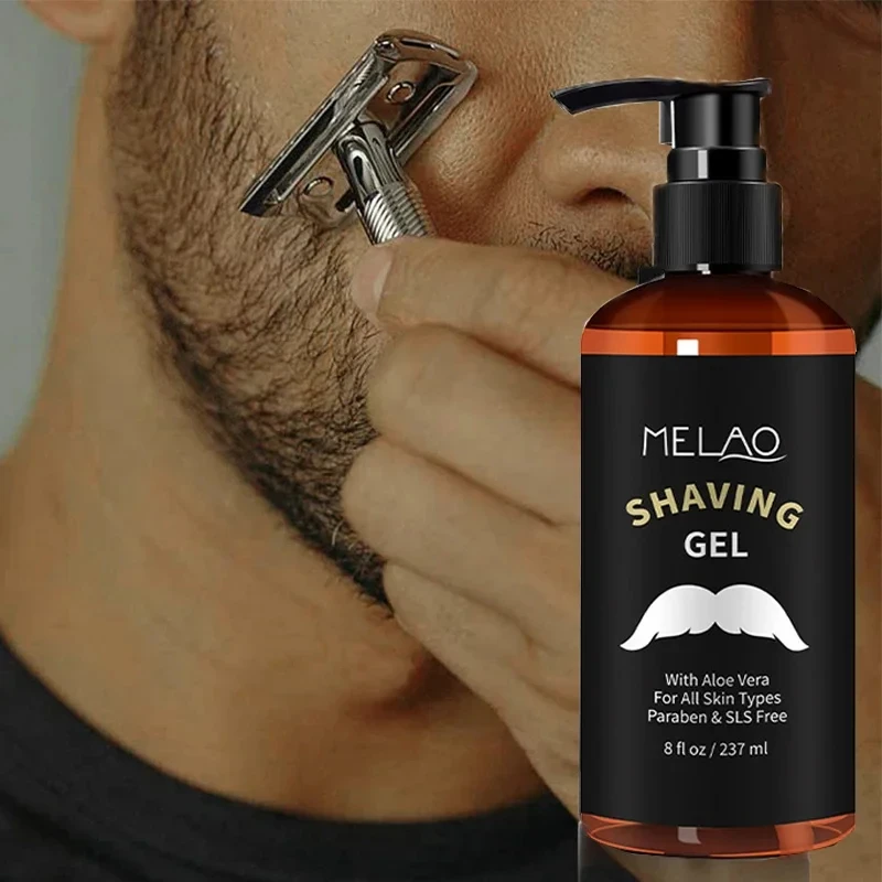 Gel de afeitado para hombre, gel de afeitar de glicerol, espuma refrescante para Barba, 237ml