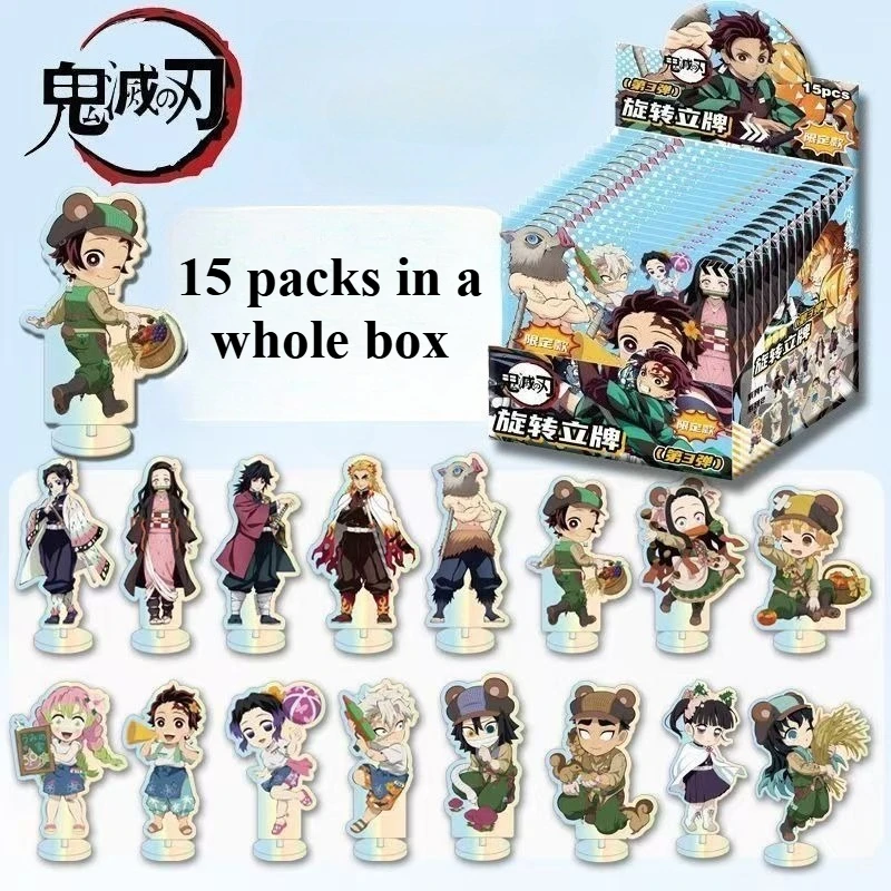 

New Demon Slayer Acrylic Rotate Stand Figure Kamado Tanjirou Tomioka Giyuu Anime Peripheral Creativity Xquisite Laser Ornament