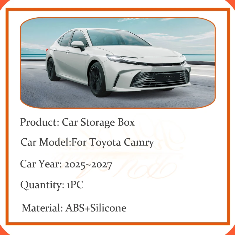 صندوق تخزين السيارة لتويوتا كامري XV80 2025 2026 2027 المضادة للانزلاق مسند الذراع صندوق وحدة التحكم المركزية شحن لاسلكي الوسادة اكسسوارات السيارات #2