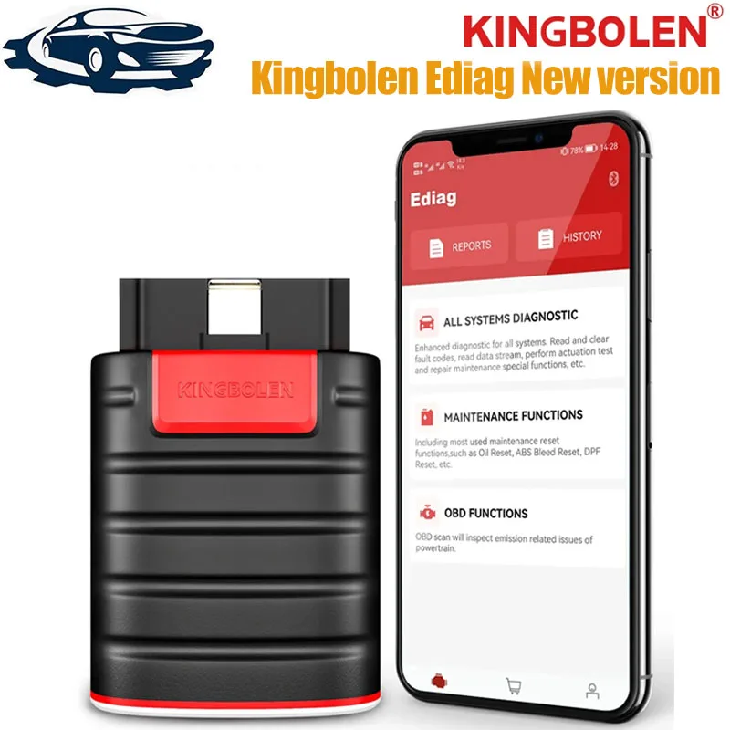 2023New KINGBOLEN EDIAG Full System OBD2 Diagnostic Tool with All Brands License Free Update For One Year Thinkdiag New GOLO PRO