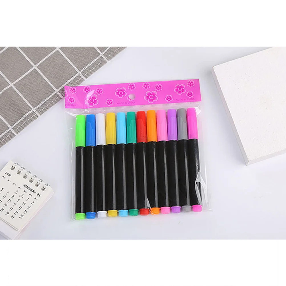 Liquid Chalk LED Fluorescent Board Pen Wipe Traceless Watercolor Paint Pens Plastic Student Kids