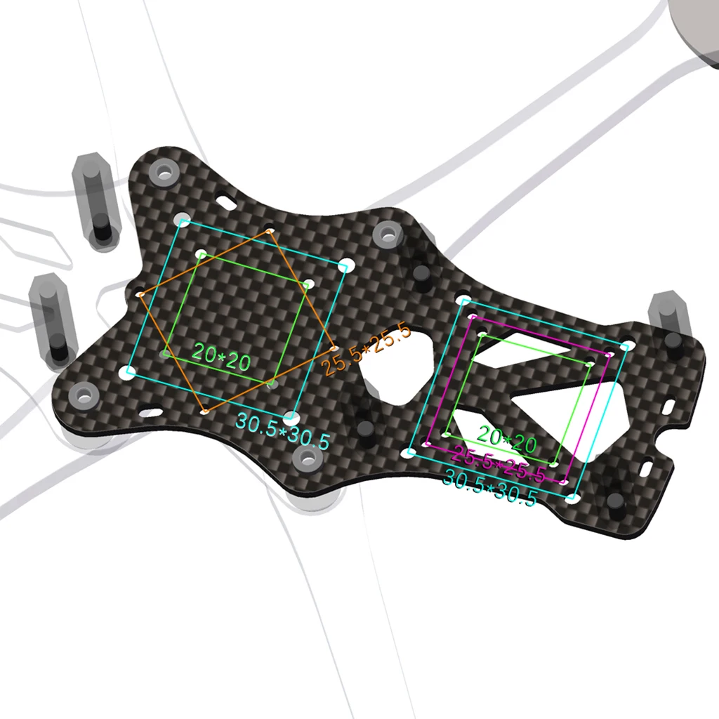 APEX EVO 225mm Rahmenkit FPV RC Racing Drone Quadcopter für CADDX Vista Polar Nebula RunCam Link für O3 Air Unit 2306 Motor – Detail 7