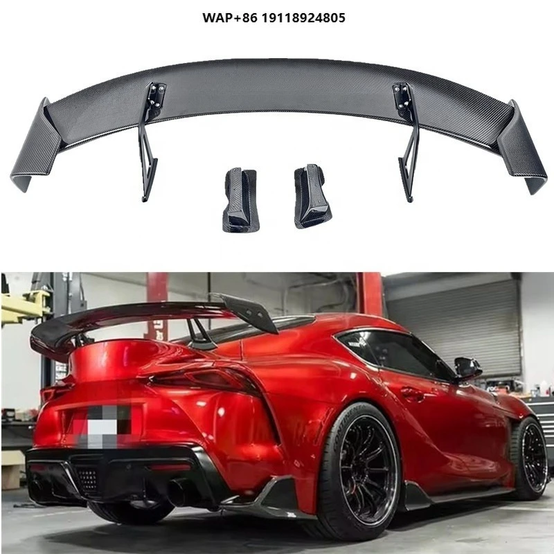 

For A90 Supra Carbon Fiber Swan Neck Wing Rear Spoiler 2019 up