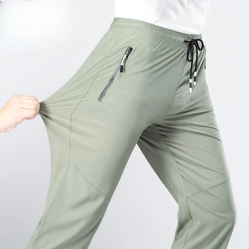 Quick Drying Long Pants Men's Elastic Loose Charging Pants Summer Thin Sports Waterproof Mountaineering Pants