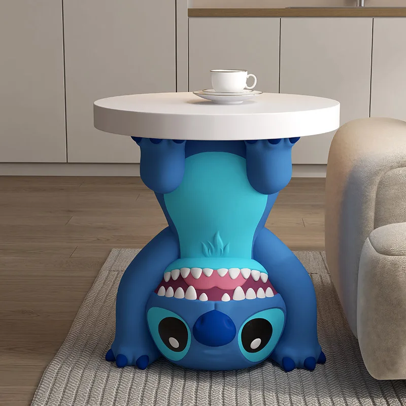 

Disney Stitch Cartoon Cute Figure Model Living Room Bedside Table Creative Kawaii Removable Coffee Table Home Decor Gifts