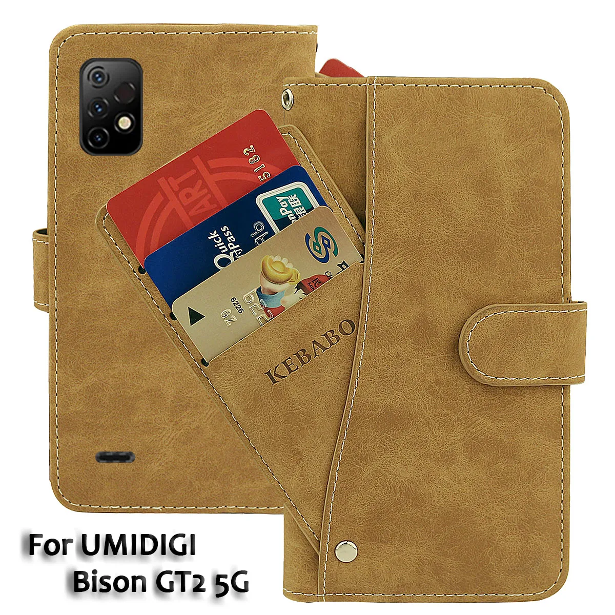 

Vintage Leather Wallet UMIDIGI Bison GT2 5G Case 6.5" Flip Luxury Card Slots Cover Magnet Phone Protective Cases Bags