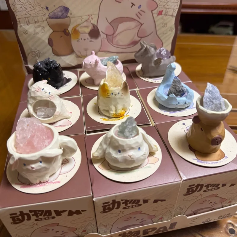 

Натуральная животное Pal, хрустальная глухая коробка, оригинальный камень, маленькие украшения в виде фасоли, подарок на день рождения ручной работы