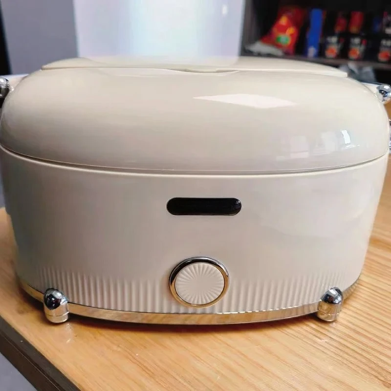 Outdoor Water-free Keep Warm Bento Box 1.2L 304 Stainless Steel Rapid Heating Food Heate Constant Temperature Electric Lunch Box