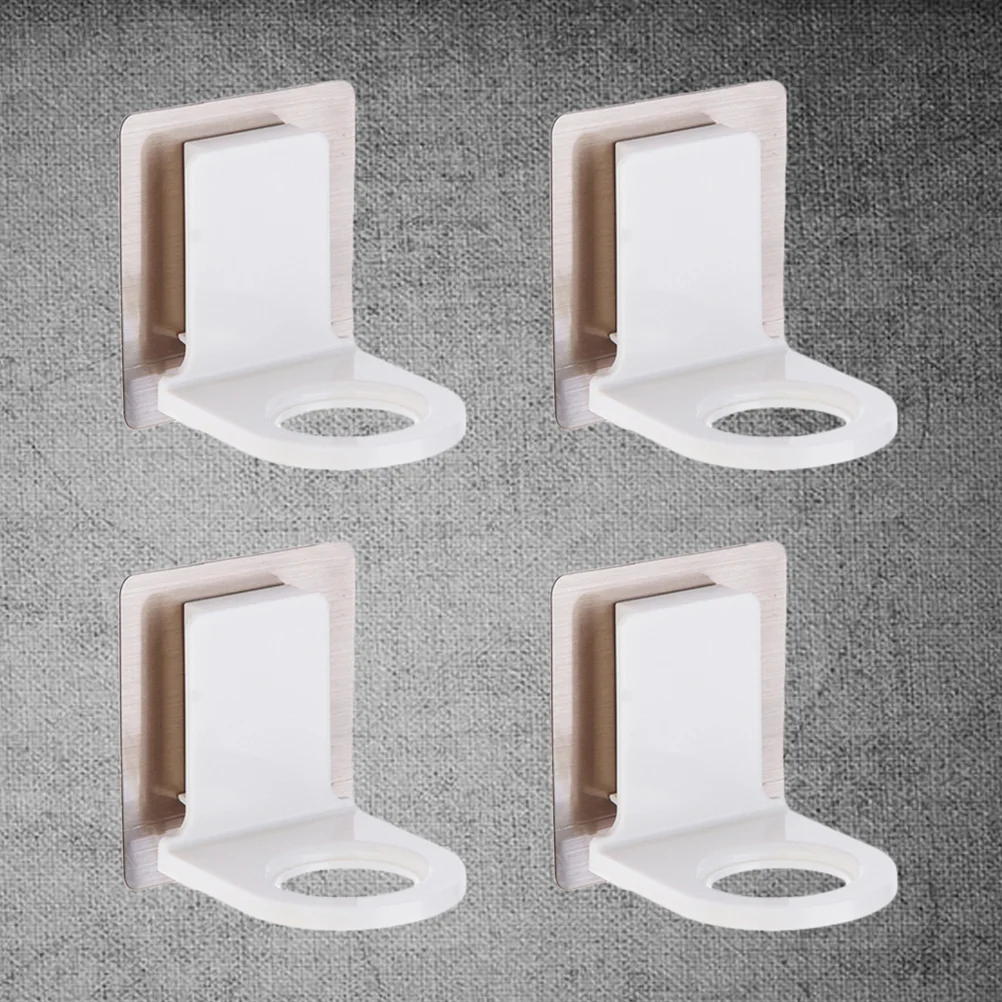 4 Pcs Bathroom Wall Shelf Hand Soap Dispenser Shower Gel Rack Liquid Holder Bottle Clip