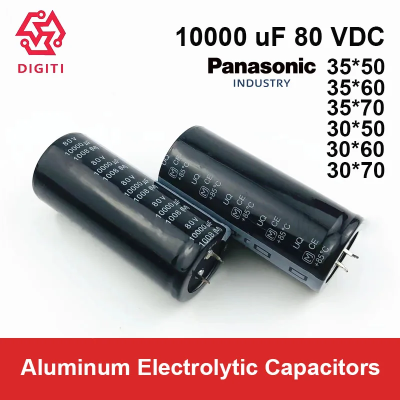 80V10000UF Aluminum electrolytic capacitor Snapin capacitor 80V 10000UF Panasonic capacitor 30X50 30X60 30X70 35X50 35X60 35X70