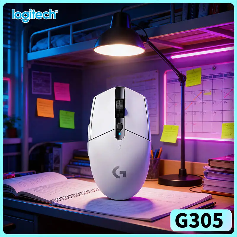 Logitech G305 LIGHTSPEED Wireless Mouse, 12000 DPI HERO Sensor, 6 Programmable Buttons, 250h Battery, PC Mac Gamer Pick