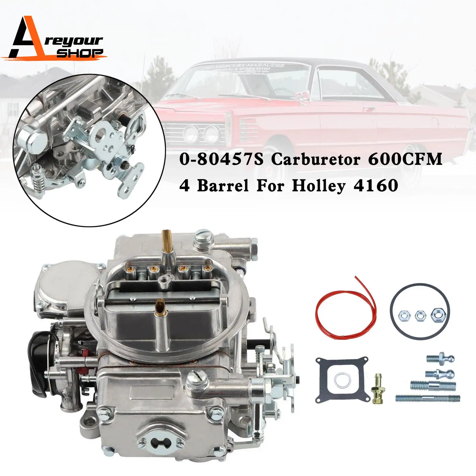 0-80457S Carburetor 600CFM 4 Barrel for Holley 4160