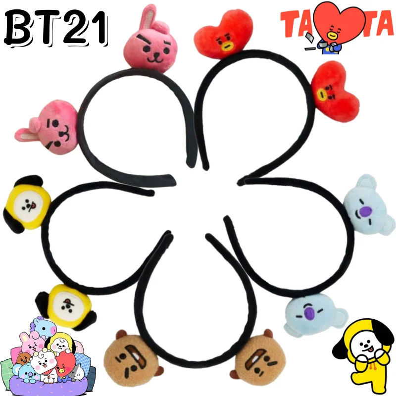 BT21 koya chimmy cookie tata hairband high color value cartoon cartoon doll doll shape creative cute girl heart wash hair ring