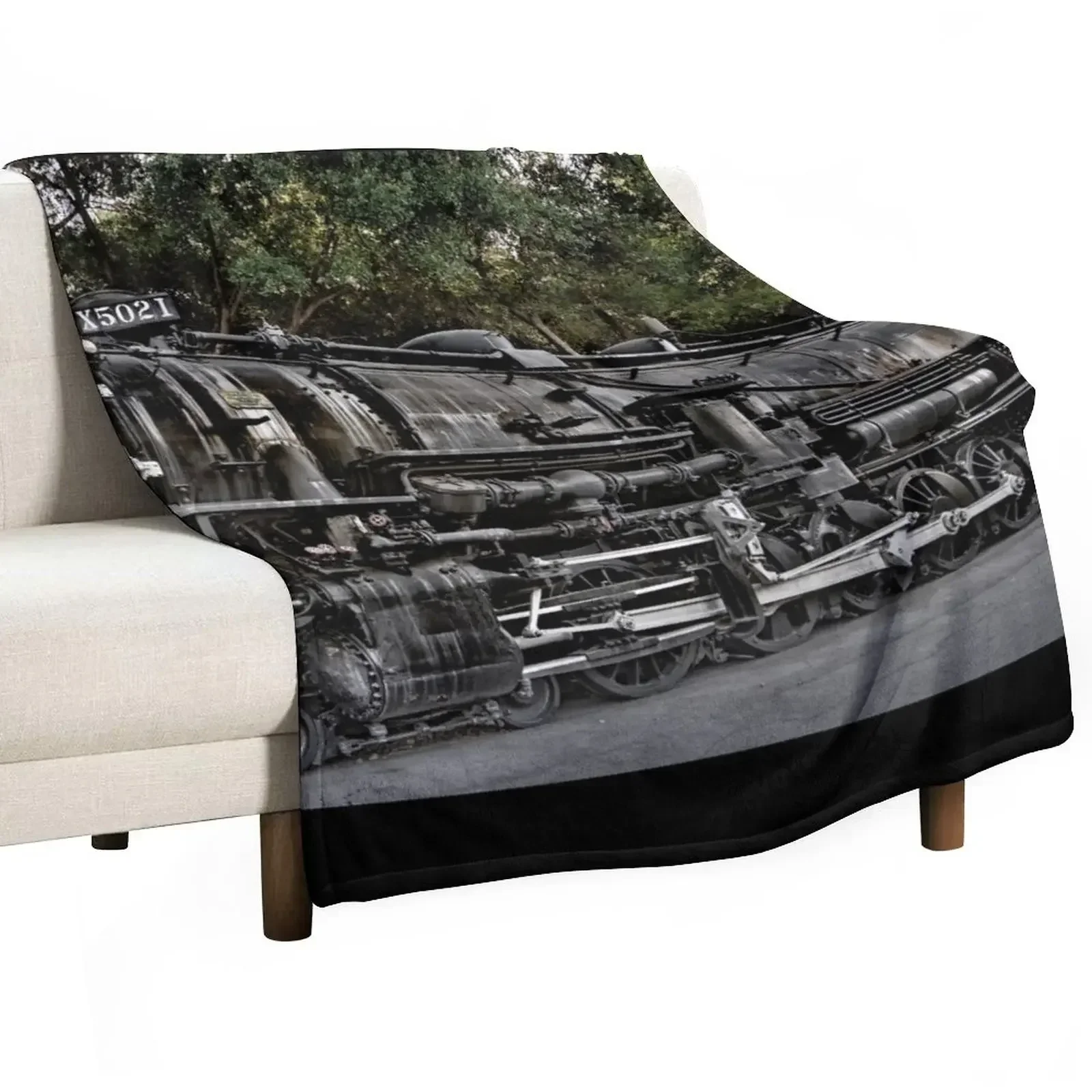 

Southern Pacific Steam Locomotive No. 5021 - Rail Giants Train Museum, Pomona, CA, USA Throw Blanket Luxury Brand Cute Blankets