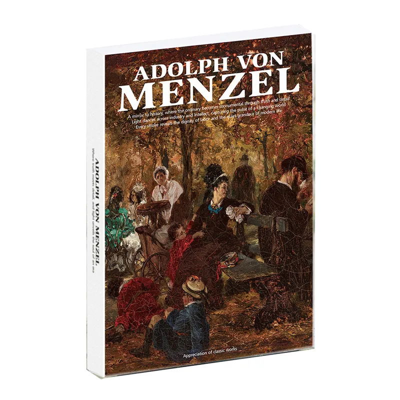 

30Sheets/Set Adolph Von Menzel Oil Painting Postcard INS Style Greeting Card Message Wish Card Art Gift DIY Journal Decoration