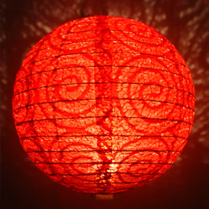 Creative Hollow Lantern Festival Spring Festival Wedding Festive Paper Red Lantern Ancient Style Big Lantern Cover Hanging Decor