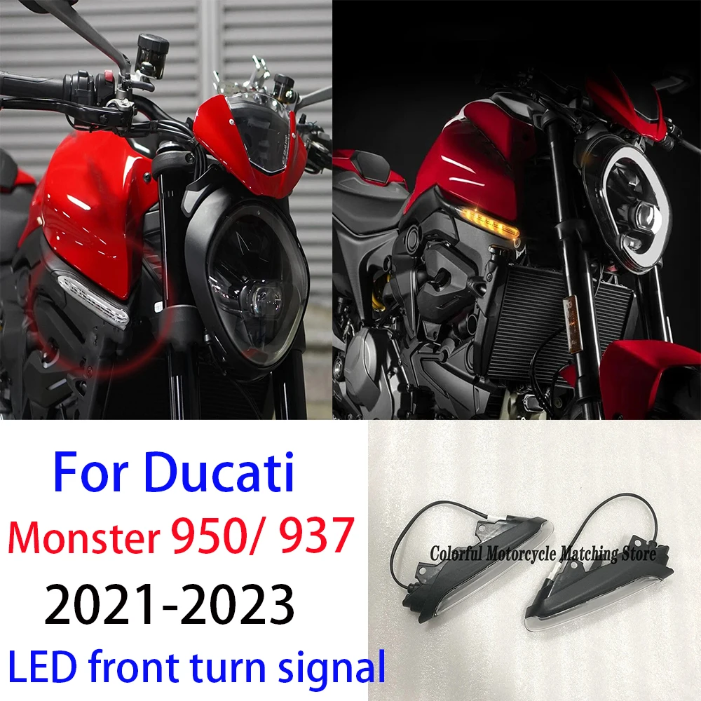 For Ducati Monster 950 Monster 937 2021-2023 Front Integrated Dynamic LED Turn Indicator KitMotorcycle LED Turn Signal Light