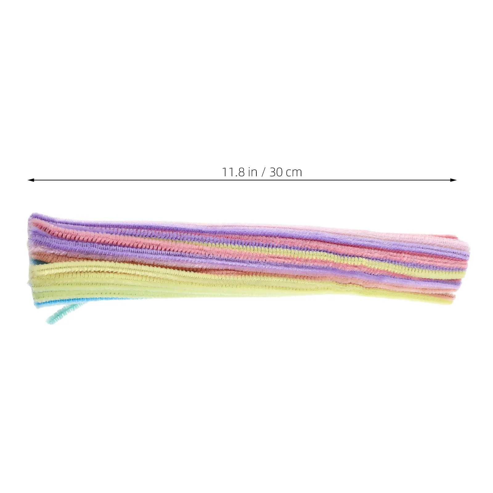 300Pcs Macaron Colored Pipe Cleaners Pastel Twisted Rods Crafting Supplies DIY Flower Decorations Creative Craft Sticks Bulk