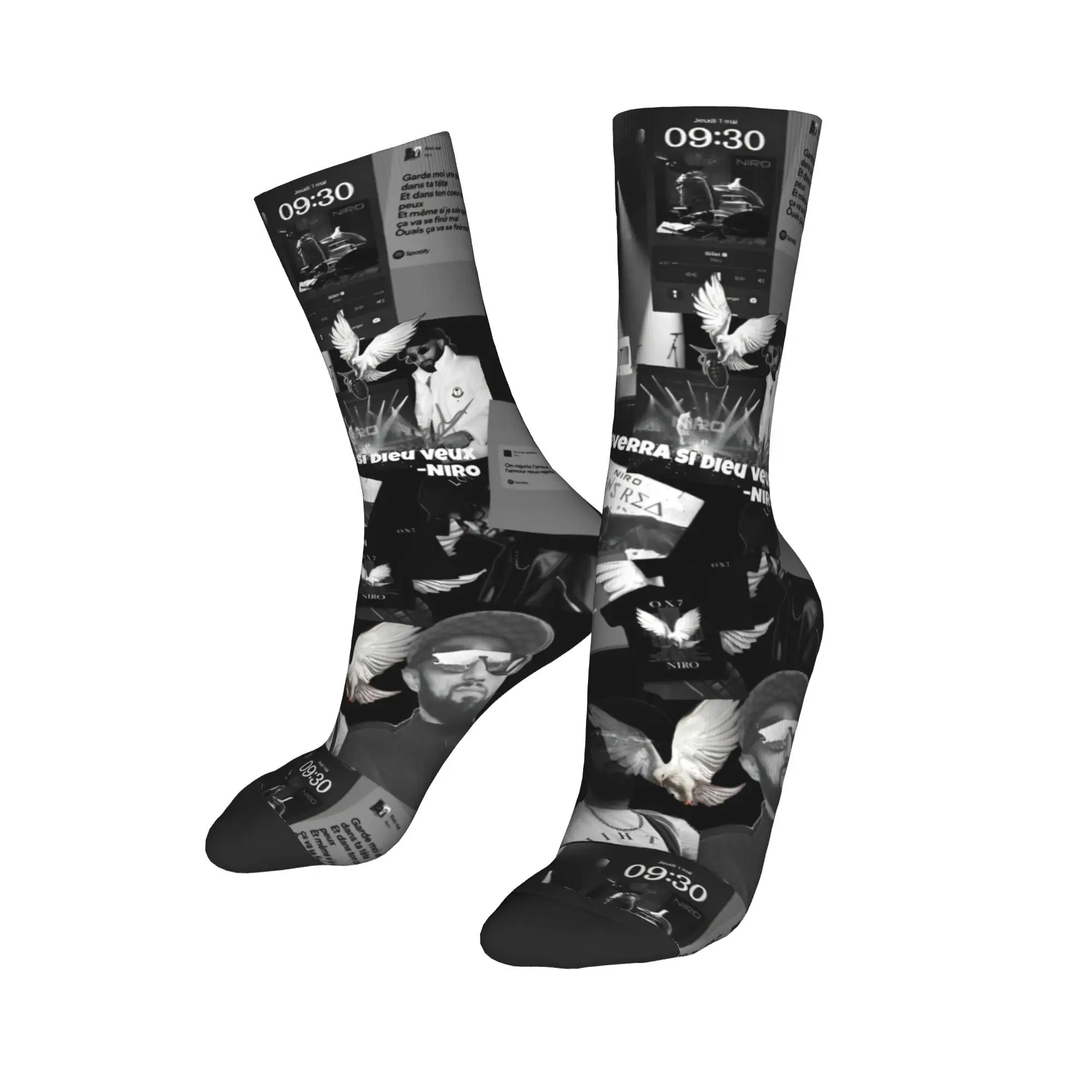 Hip-Hop Hip Hop Rapper     Niro OX7 Skateboard Socken Polyester Lange Socken für Unisex Rutschfest,