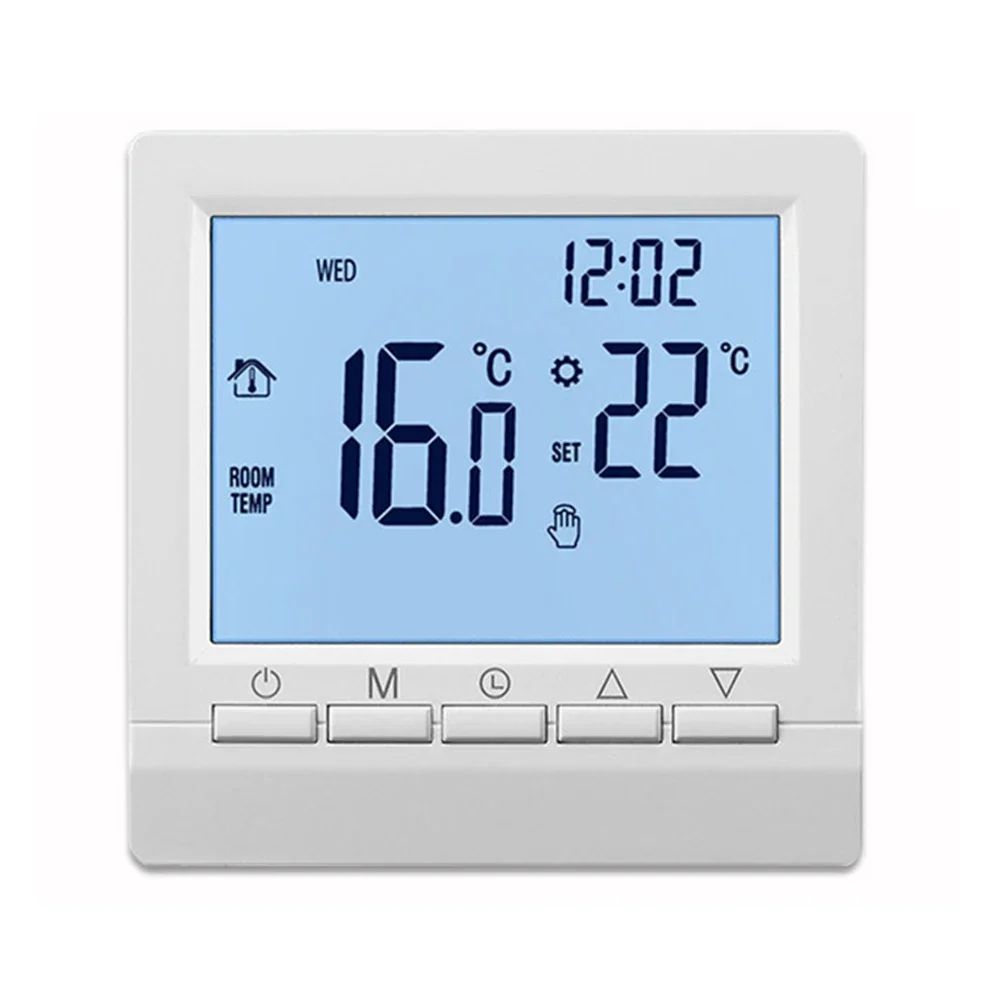 Backlight Digital Gas Boiler Thermostat Weekly Programmable Home Heating Thermostat ME83 Smart Temperature Controller No Battery
