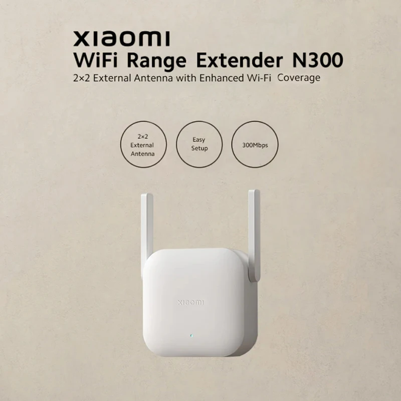 Global Version Xiaomi WiFi Range Extender N300 External Antennas 2.4G Up To 300Mbps Smart WiFi Amplifier EU Plug