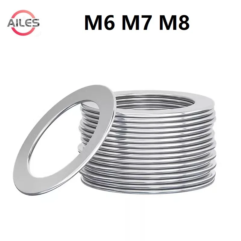

304 Stainless Steel 0.1mm 0.2mm 0.3mm 0.5mm Thickness Shim M6 M7 M8 Ultra Thin Gasket Super Thin Flat Washers