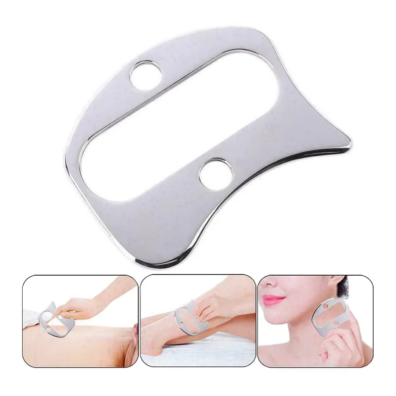 

New Handed Stainless Steel Scraping Board Body Scrapper Plate for Release Pain Relief Guasha Tools Body Waist Massage Tools