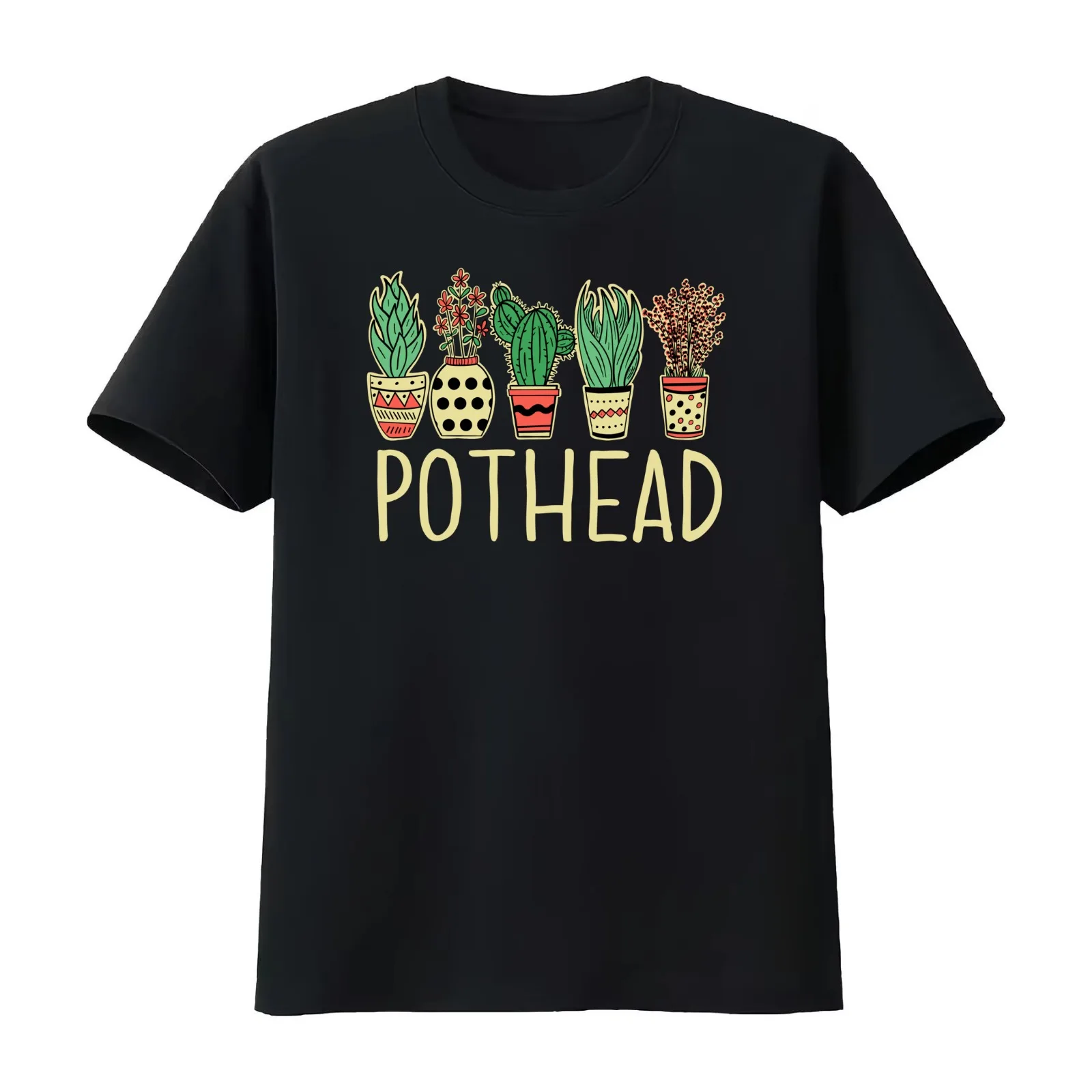 Pothead Funny Plant Gardener Humor T-Shirt Summer Casual Cotton Tee Oversized Streetwear Tops Vintage Graphic Print