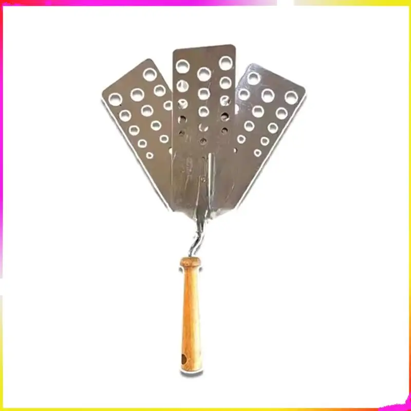M04K уличная лопатка для барбекю из нержавеющей стали с прорезями, портативный скребок для гамбургеров, посуда