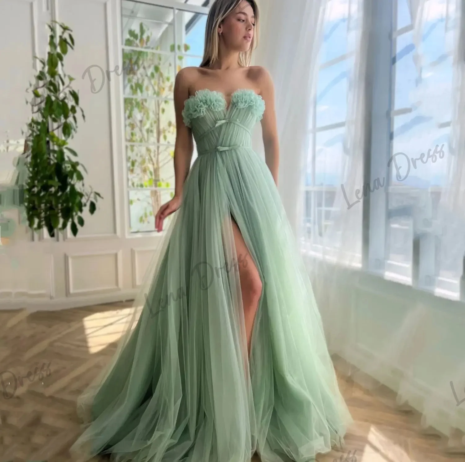 Lena-A Evening Dress is suitable for ball graduation dresses, evening dresses for women, strapless guests, wedding party dresses